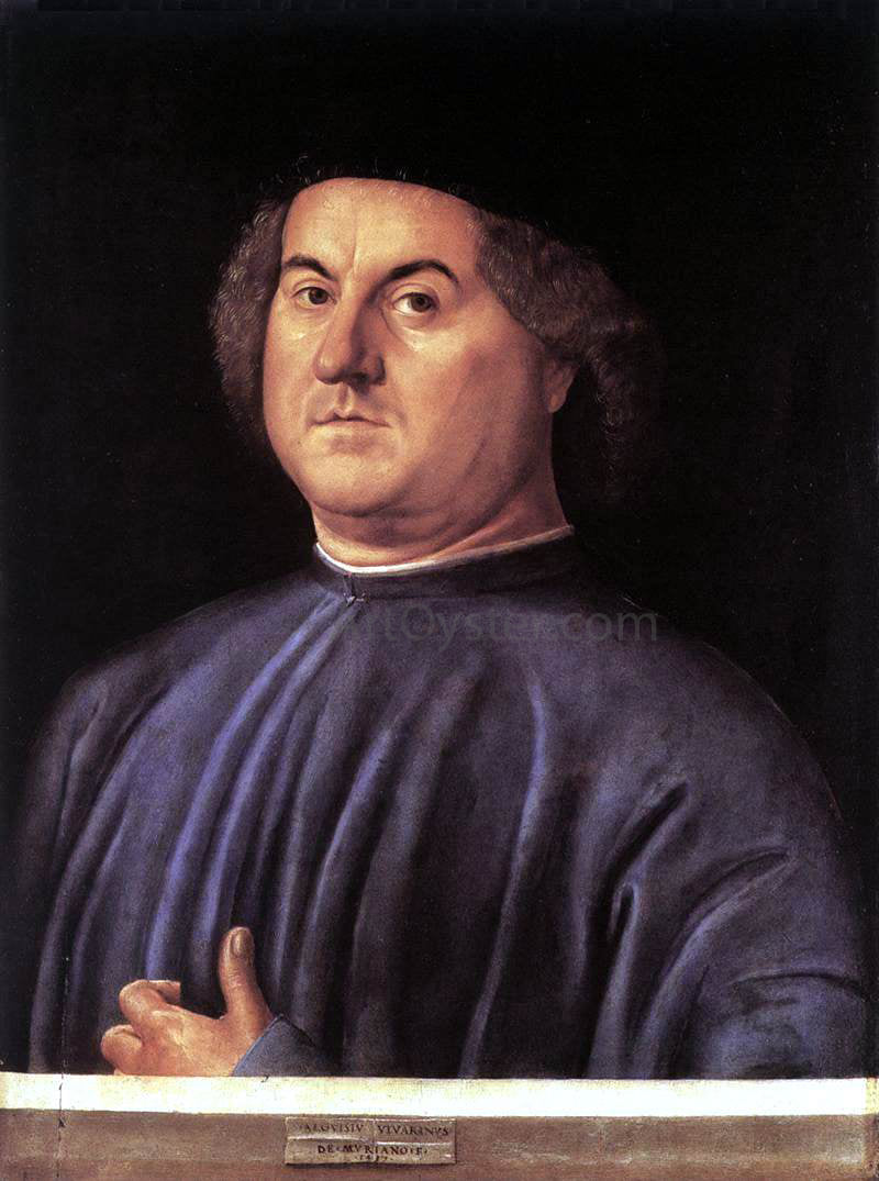 Alvise Vivarini Portrait of a Man - Hand Painted Oil Painting