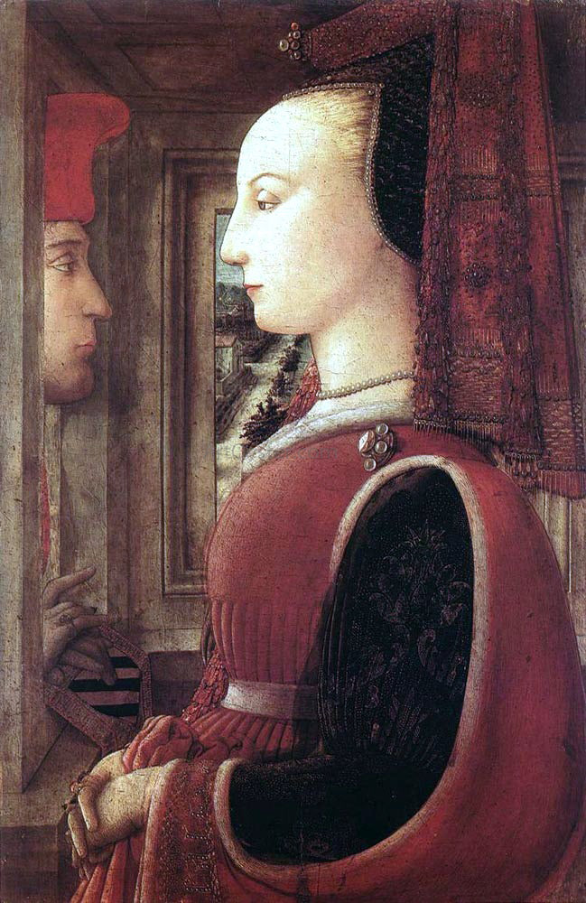 Fra Filippo Lippi Portrait of a Man and a Woman - Hand Painted Oil Painting