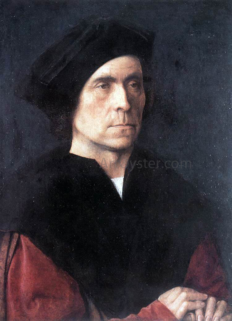Michel Sittow Portrait of a Man - Hand Painted Oil Painting