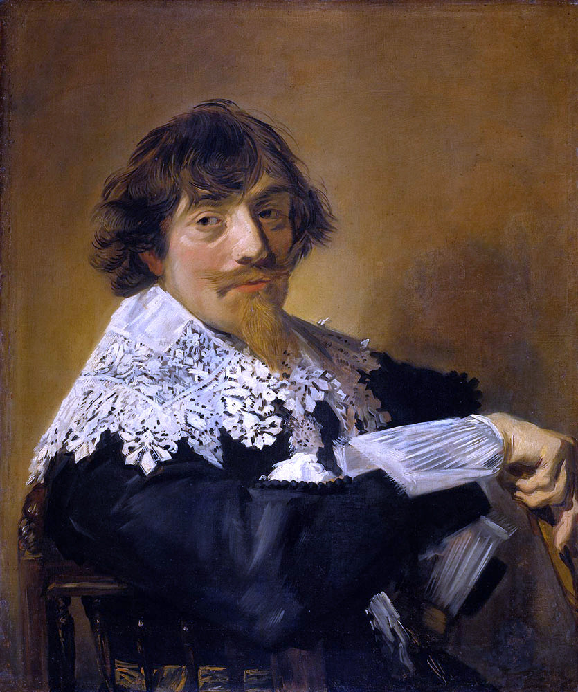 Frans Hals Portrait of a man, possibly Nicolaes Hasselaer - Hand Painted Oil Painting