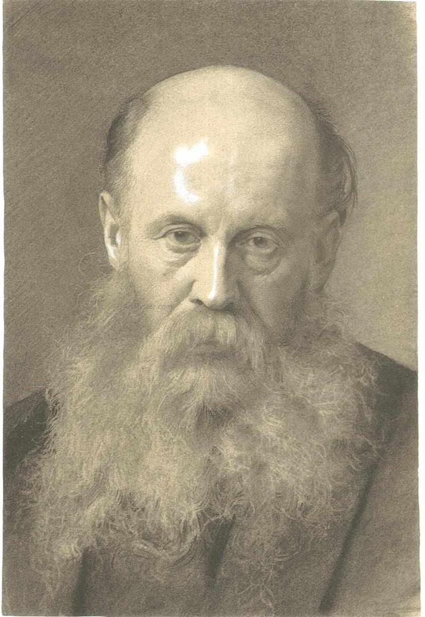 Gustav Klimt Portrait of a Man with Beard - Hand Painted Oil Painting