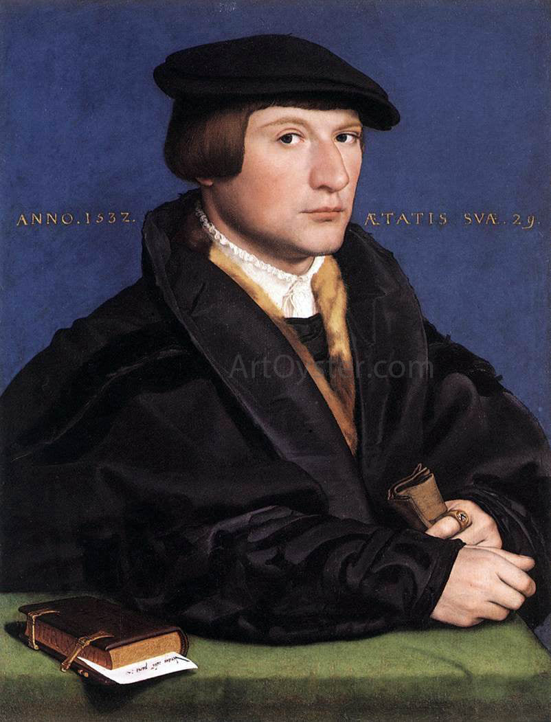 The Younger Hans Holbein Portrait of a Member of the Wedigh Family - Hand Painted Oil Painting