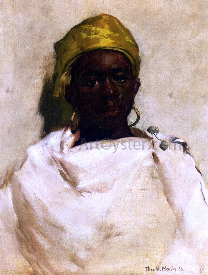 Theodore Wendel Portrait of a Moroccan Youth - Hand Painted Oil Painting