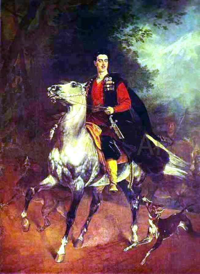 Karl Pavlovich Brulloff Portrait of A. N. Demidov, Prince of San-Donato, Unfinished - Hand Painted Oil Painting