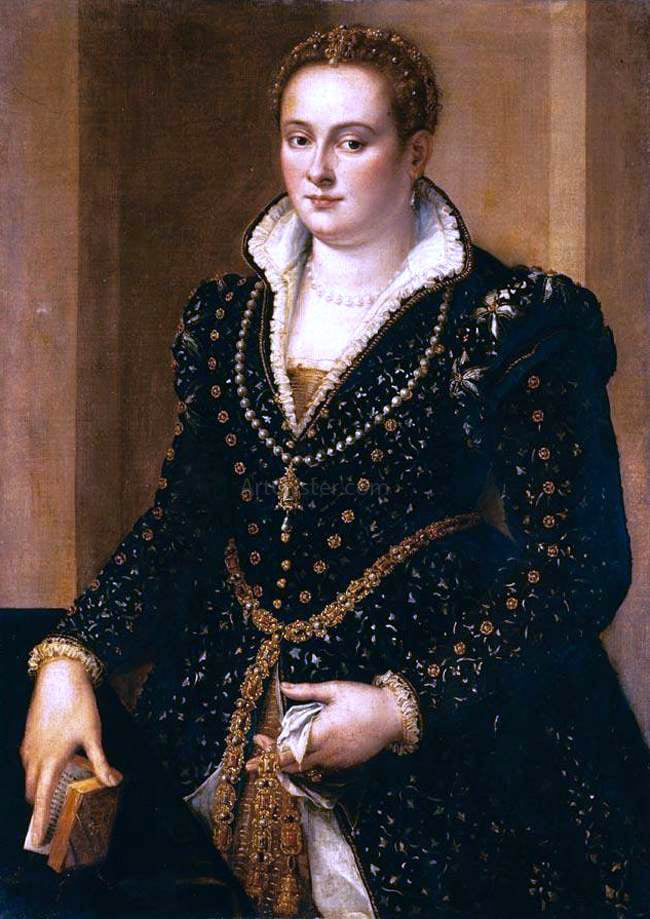 Alessandro Allori Portrait of a Noble Woman - Hand Painted Oil Painting