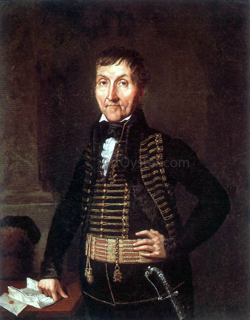 Janos Rombauer Portrait of a Nobleman - Hand Painted Oil Painting