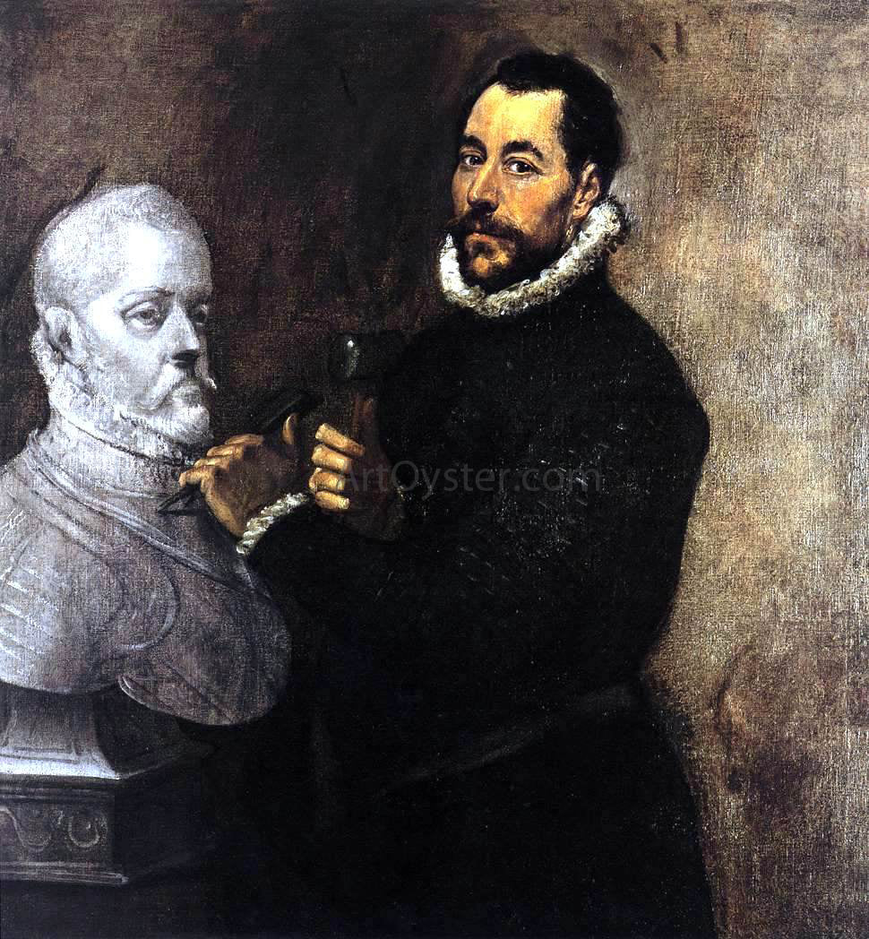 El Greco Portrait of a Sculptor - Hand Painted Oil Painting