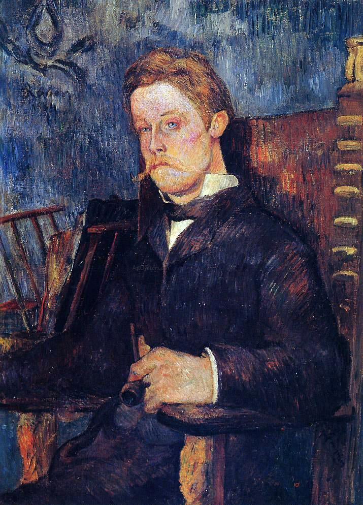 Paul Gauguin Portrait of a Seated Man - Hand Painted Oil Painting
