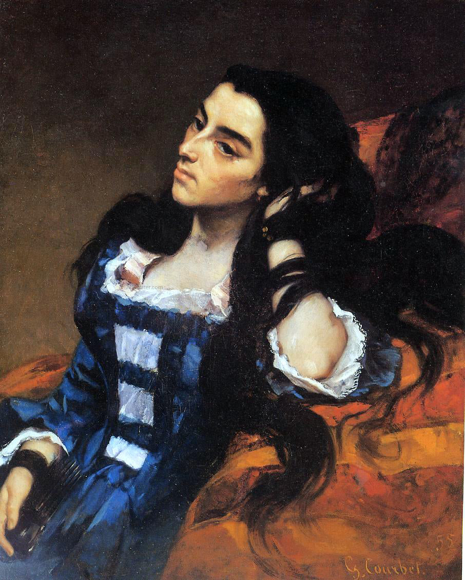 Gustave Courbet Portrait of a Spanish Lady - Hand Painted Oil Painting