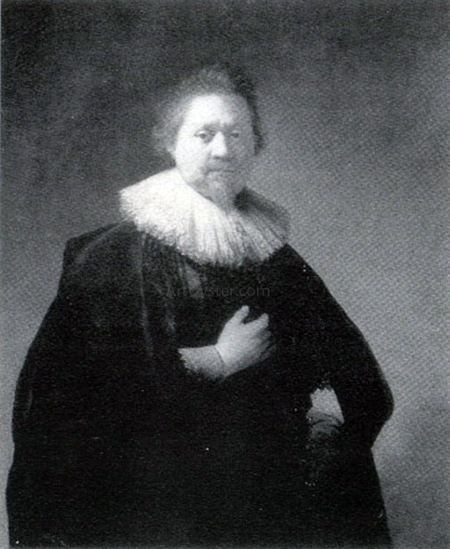 Rembrandt Van Rijn Portrait of a Standing Man - Hand Painted Oil Painting