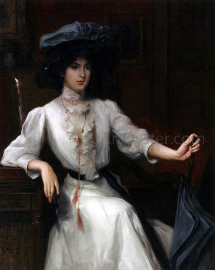 Julius LeBlanc Stewart Portrait of a Woman - Hand Painted Oil Painting