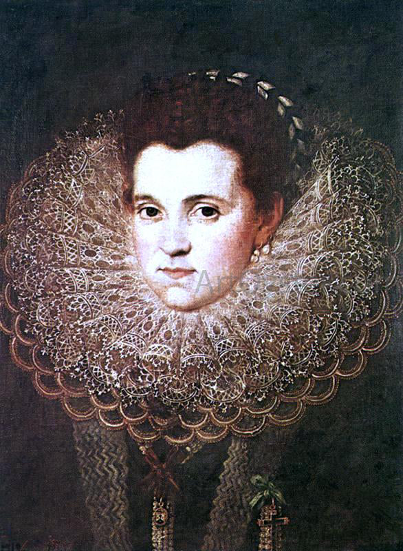 Juan Pantoja De La Cruz Portrait of a Woman - Hand Painted Oil Painting