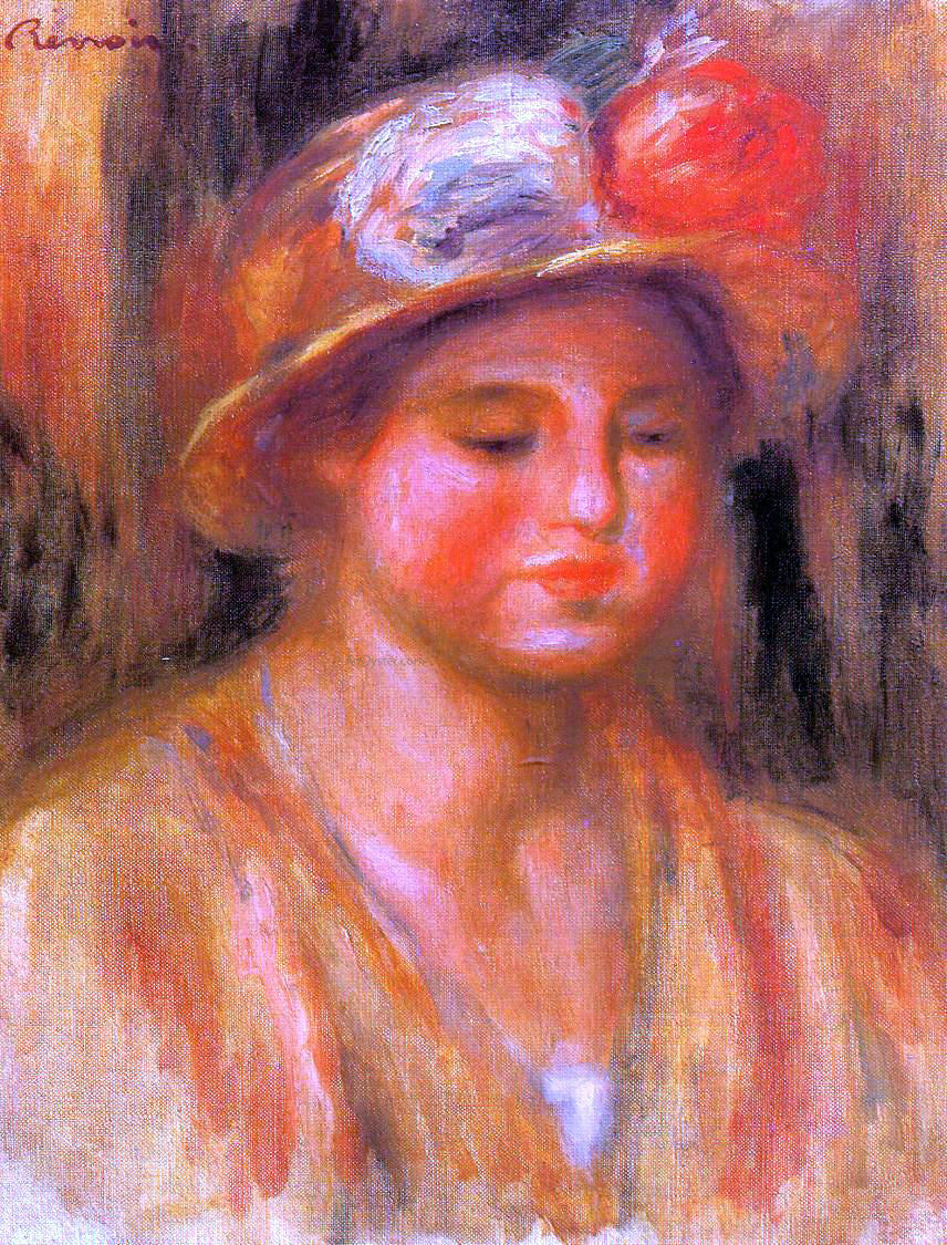 Pierre Auguste Renoir Portrait of a Woman - Hand Painted Oil Painting