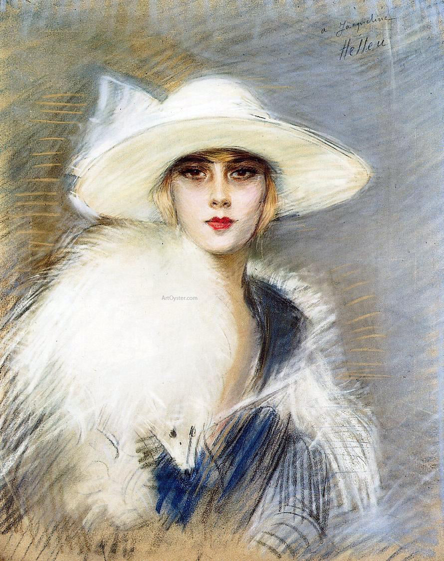 Paul Cesar Helleu Portrait of a Woman - Hand Painted Oil Painting