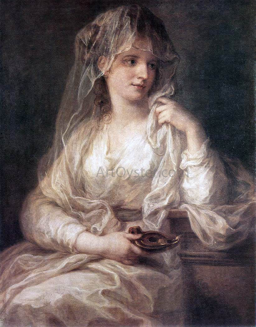  Angelica Kauffmann Portrait of a Woman Dressed as Vestal Virgin - Hand Painted Oil Painting