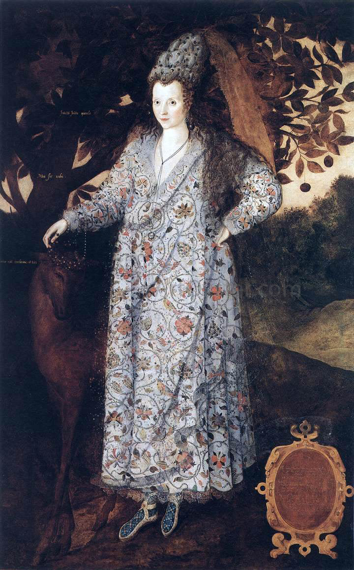 The Younger Marcus Gheeraerts Portrait of a Woman - Hand Painted Oil Painting