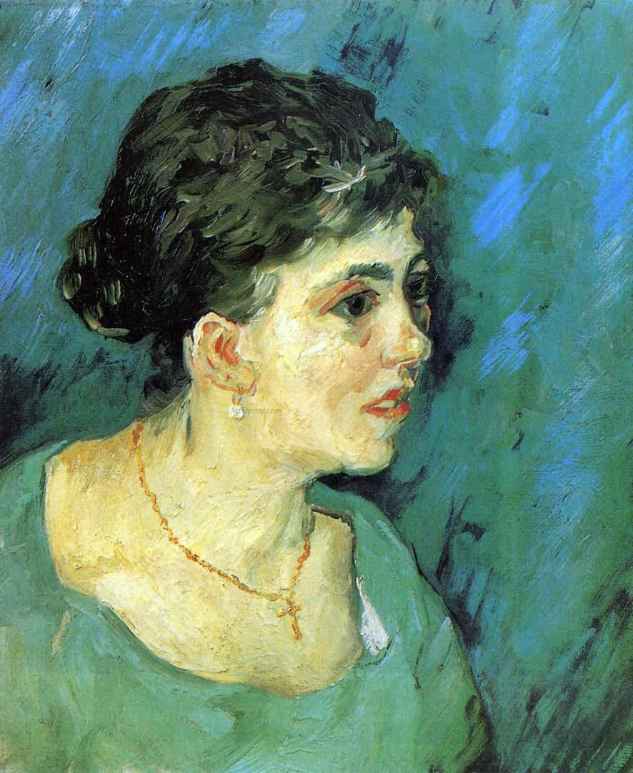 Vincent Van Gogh Portrait of a Woman in Blue - Hand Painted Oil Painting