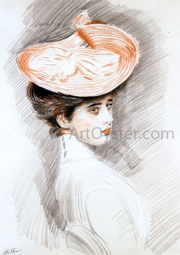 Paul Cesar Helleu Portrait of a Woman, Madame Helleu - Hand Painted Oil Painting