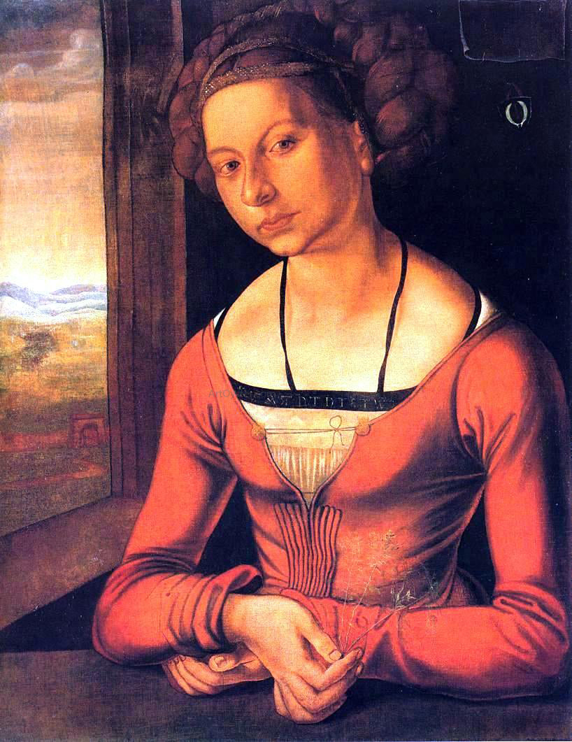 Albrecht Durer Portrait of a Woman with Her Hair Up - Hand Painted Oil Painting