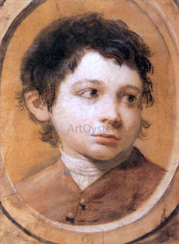  Ubaldo Gandolfi Portrait of a Young Boy - Hand Painted Oil Painting