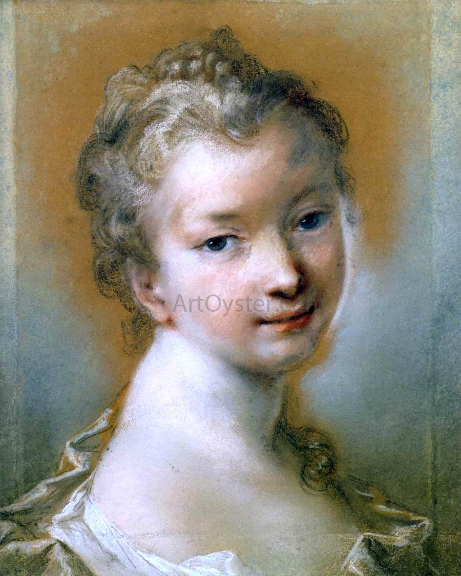  Rosalba Carriera Portrait of a Young Girl - Hand Painted Oil Painting