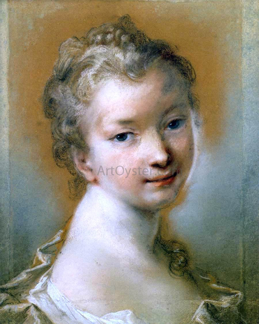 Rosalba Carriera Portrait of a Young Girl - Hand Painted Oil Painting