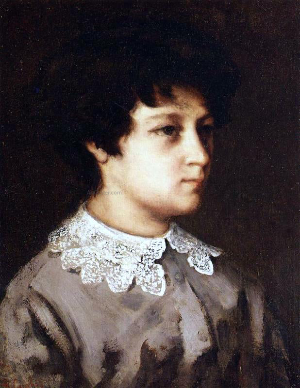 Gustave Courbet Portrait of a Young Girl from Salins - Hand Painted Oil Painting