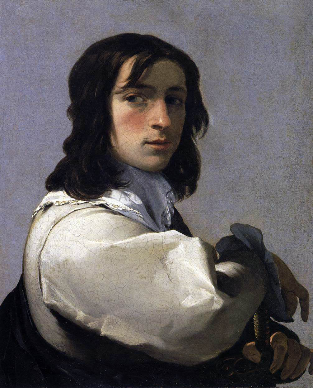 Eustache Le Sueur Portrait of a Young Man - Hand Painted Oil Painting