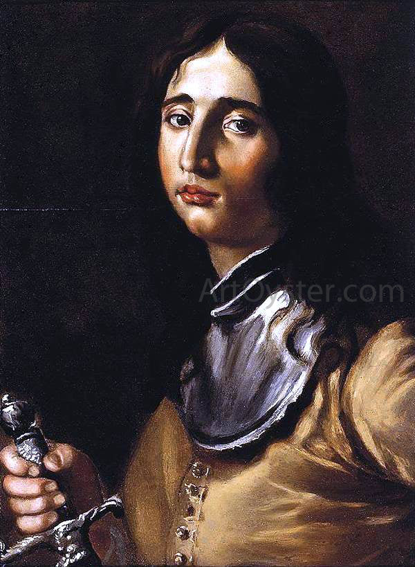  Cesare Dandini Portrait of a Young Soldier with a Lance - Hand Painted Oil Painting