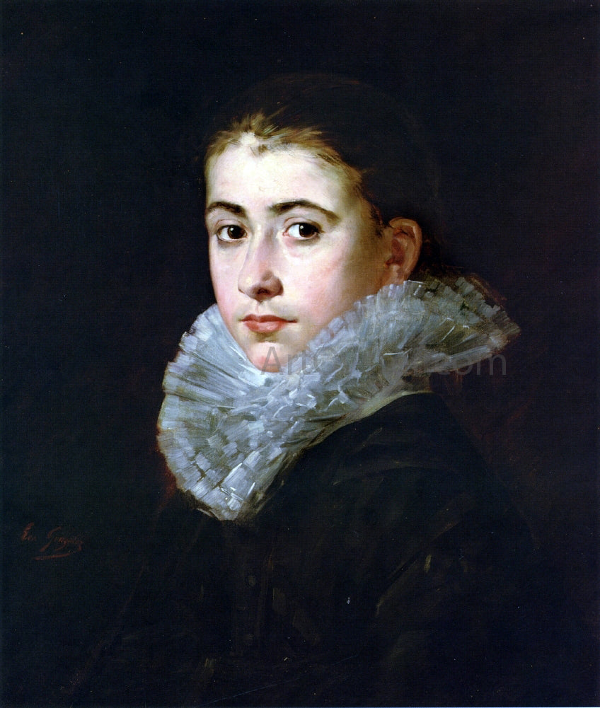 Eva Gonzales Portrait of a Young Woman - Hand Painted Oil Painting