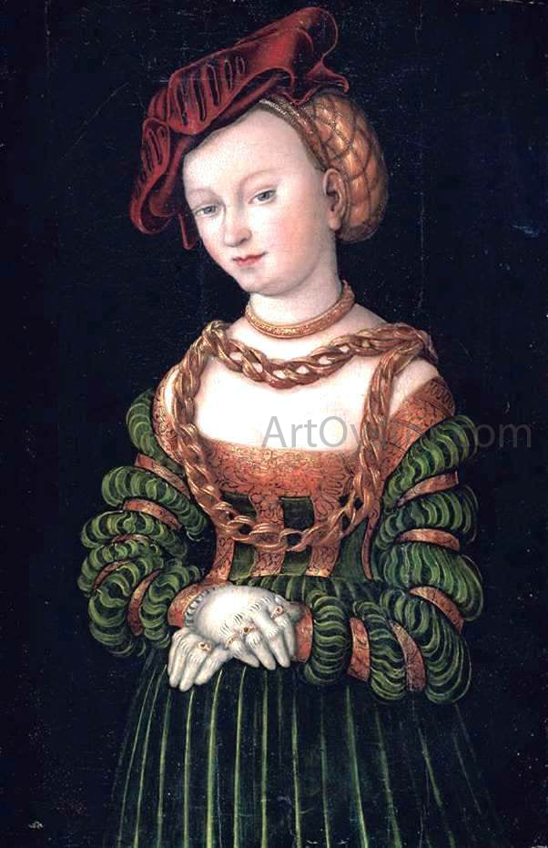 The Elder Lucas Cranach Portrait of a Young Woman - Hand Painted Oil Painting