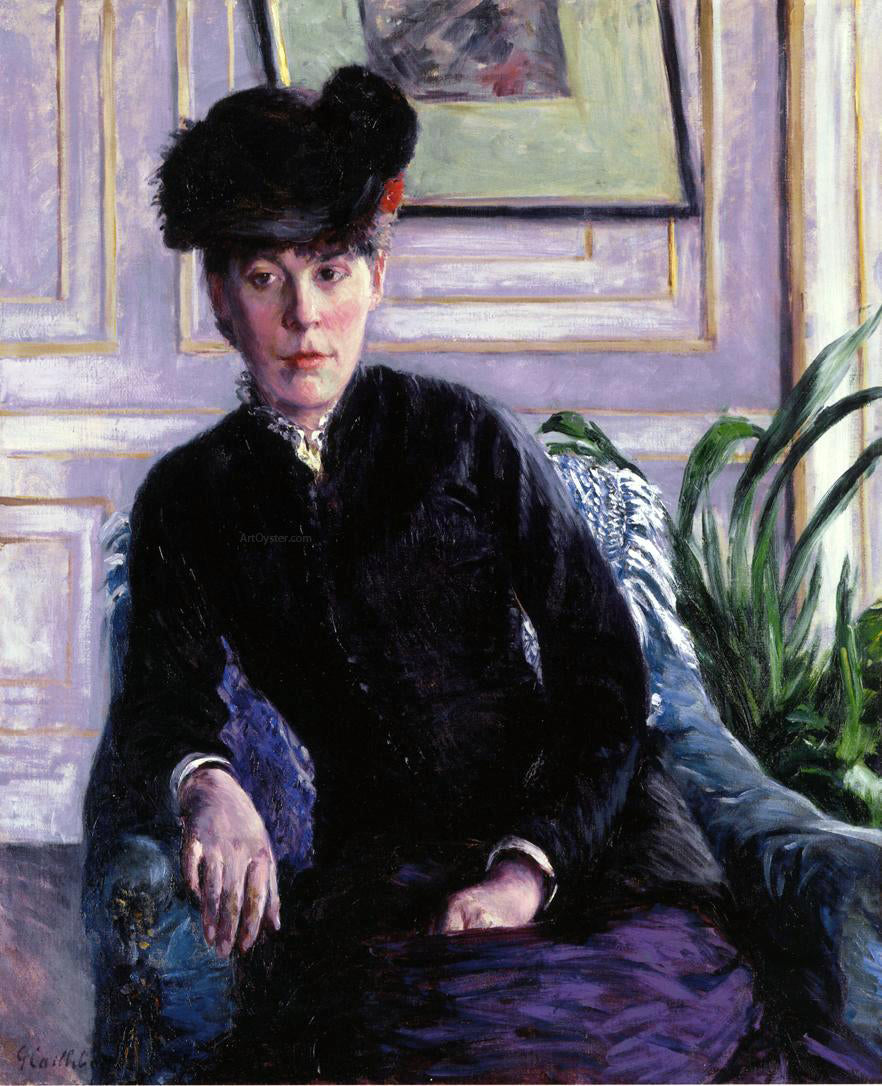 Gustave Caillebotte Portrait of a Young Woman in an Interior (also known as Portrait of Madame H) - Hand Painted Oil Painting