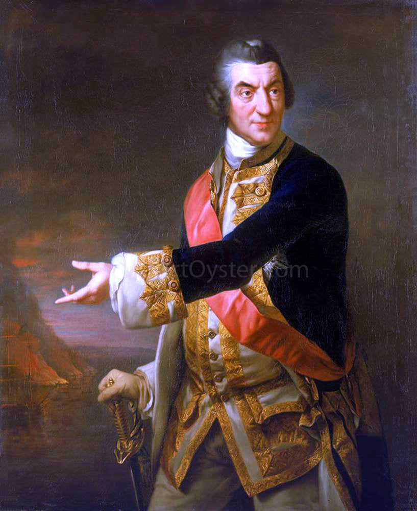 Richard Brompton Portrait of Admiral Sir Charles Saunders - Hand Painted Oil Painting