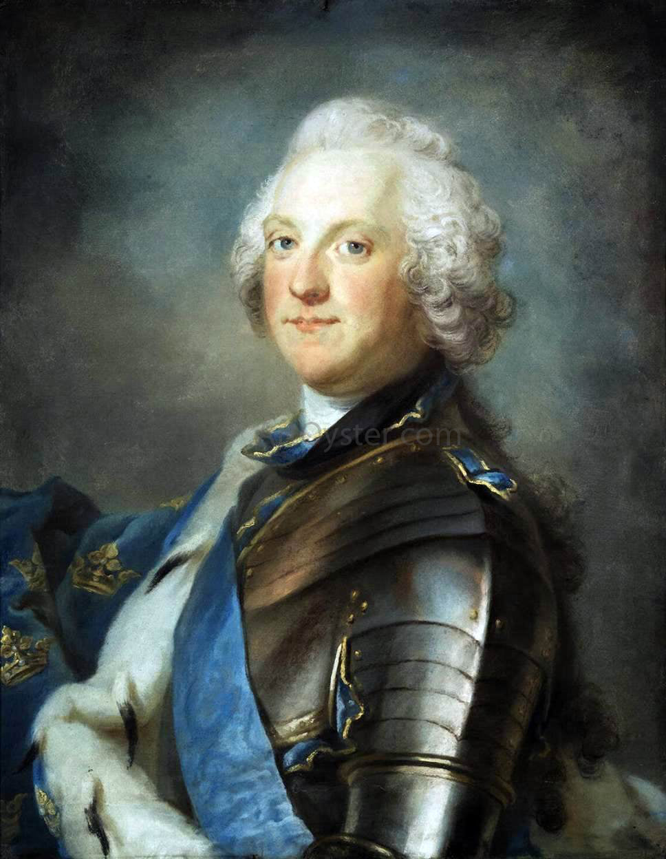 Gustaf Lundberg Portrait of Adolf Frederick, King of Sweden - Hand Painted Oil Painting