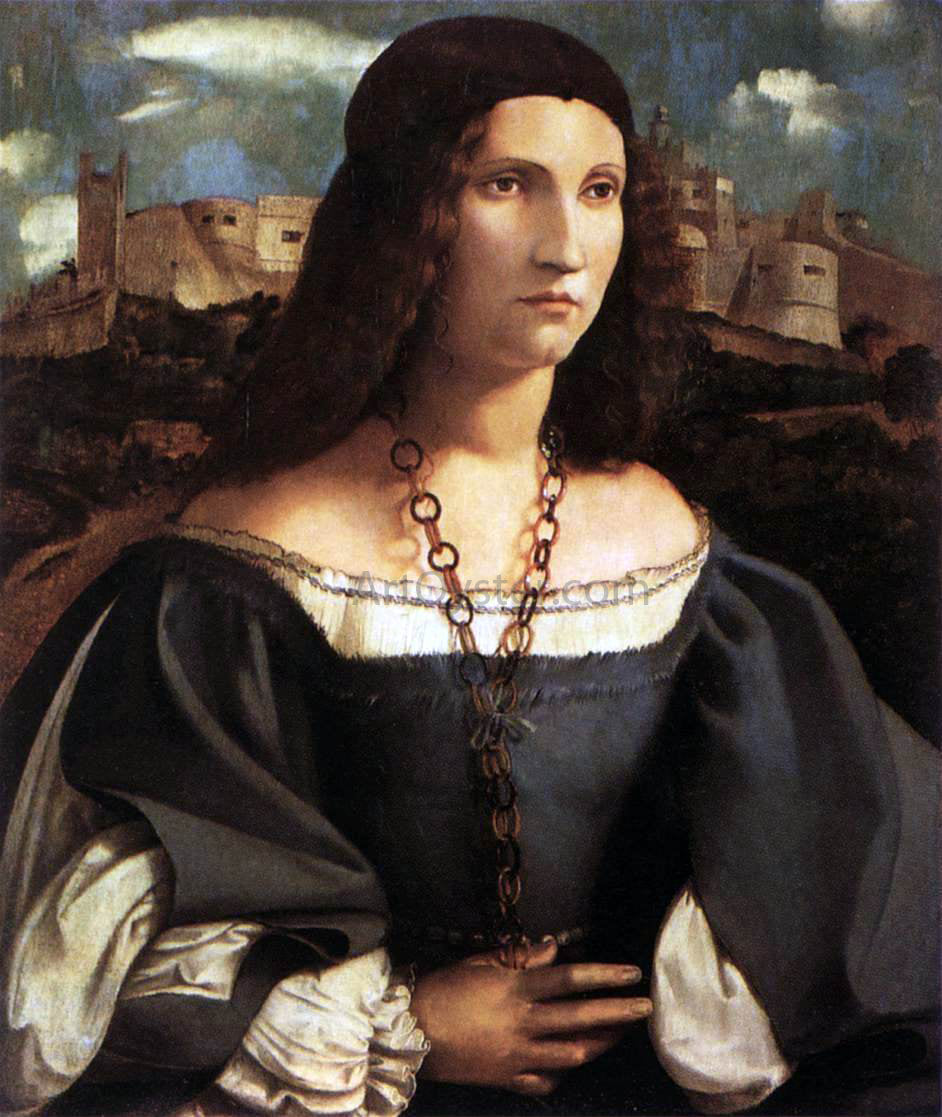 Altobello Melone Portrait of Alda Gambara - Hand Painted Oil Painting