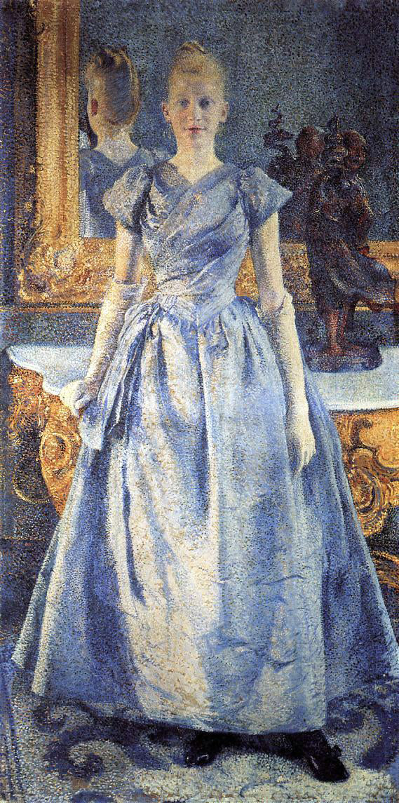 Theo Van Rysselberghe Portrait of Alice Sethe - Hand Painted Oil Painting
