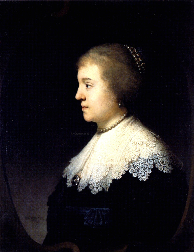 Rembrandt Van Rijn Portrait of Amalia van Solms - Hand Painted Oil Painting