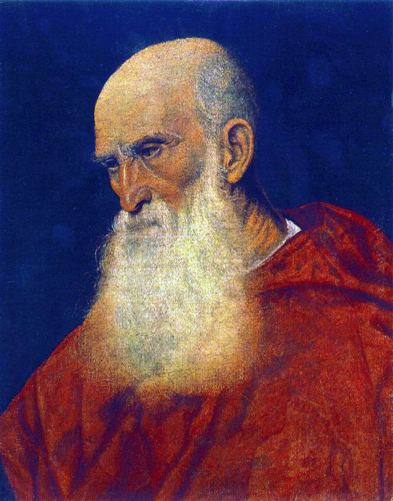 Titian Portrait of an Old Man (Pietro Cardinal Bembo) - Hand Painted Oil Painting