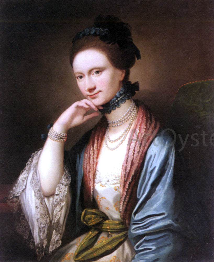  Benjamin West Portrait of Ann Barbara Hill Medlycott (1720-1800) - Hand Painted Oil Painting