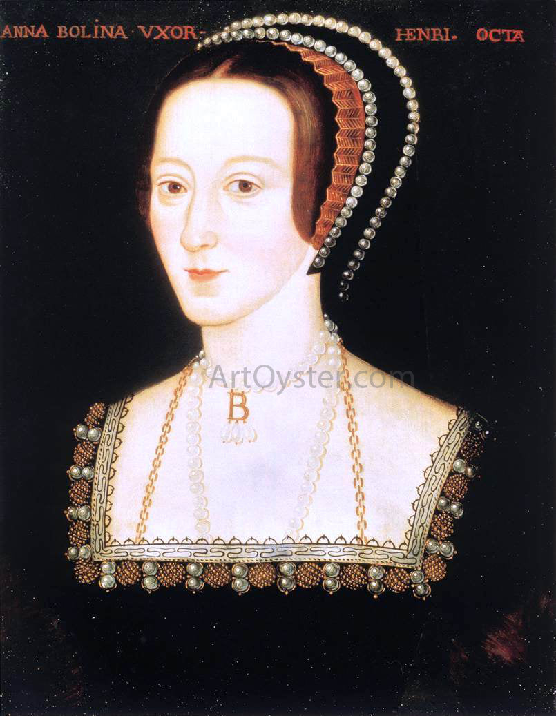 Unknown British Masters Portrait of Anna Boleyn - Hand Painted Oil Painting