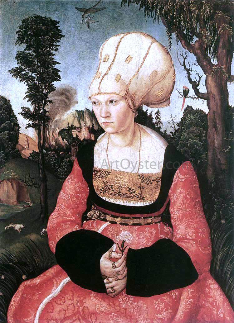 The Elder Lucas Cranach Portrait of Anna Cuspinian - Hand Painted Oil Painting