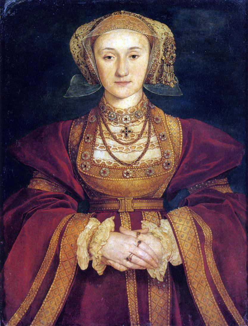 The Younger Hans Holbein Portrait of Anne of Cleves - Hand Painted Oil Painting