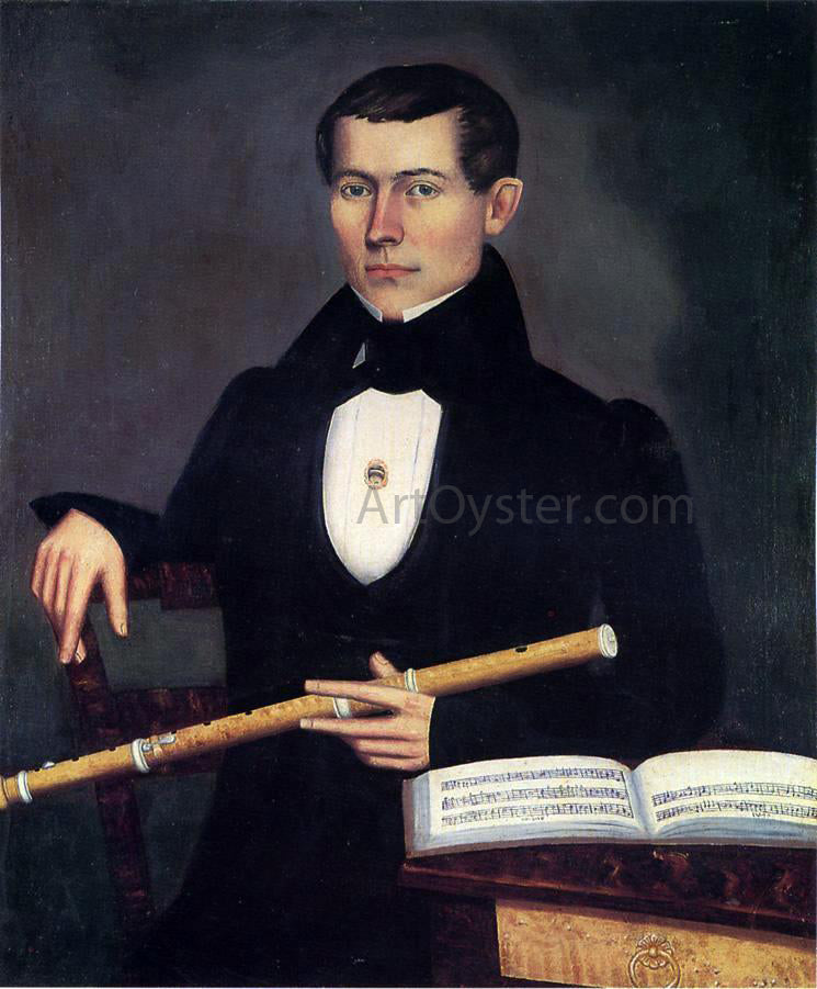 Erastus Salisbury Field Portrait of Austin Marsh - Hand Painted Oil Painting