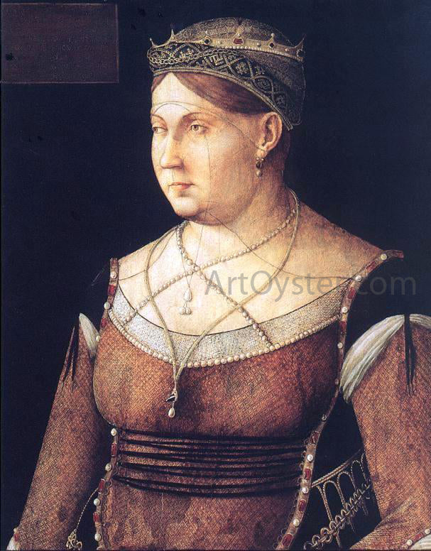 Gentile Bellini Portrait of Catharina Cornaro, Queen of Cyprus - Hand Painted Oil Painting