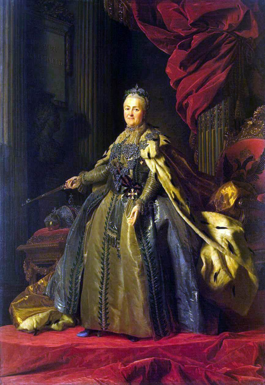 Alexander Roslin Portrait of Catherine II - Hand Painted Oil Painting