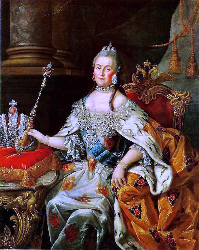 Alexey Petrovich Antropov Portrait of Catherine II - Hand Painted Oil Painting