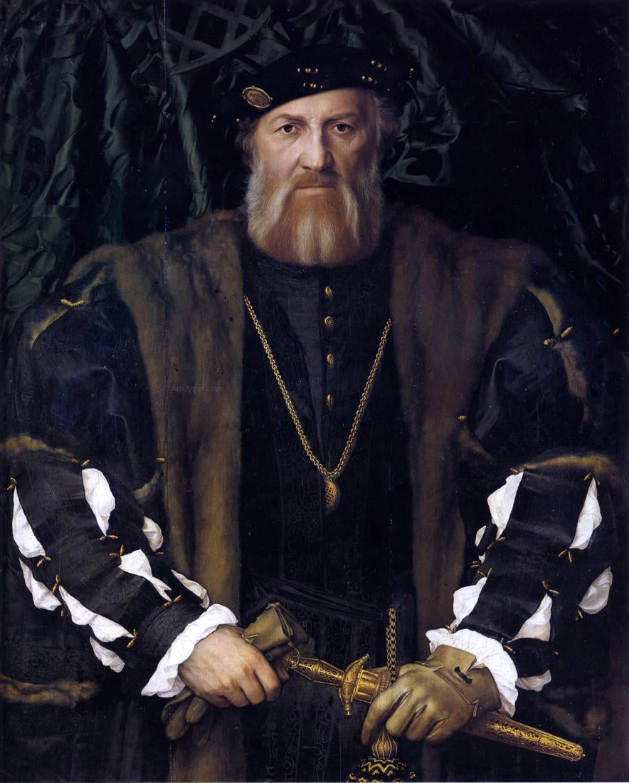 The Younger Hans Holbein Portrait of Charles de Solier, Lord of Morette - Hand Painted Oil Painting