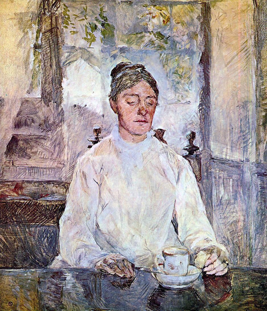 Henri De Toulouse-Lautrec Portrait of Comtesse Adele-Zoe de Toulouse-Lautrec (The Artist Mother) - Hand Painted Oil Painting