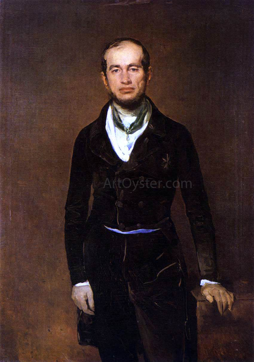 Ferdinand Von Rayski Portrait of Count Zech-Burkersroda - Hand Painted Oil Painting