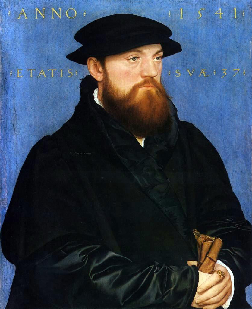  The Younger Hans Holbein Portrait of De Vos van Steenwijk - Hand Painted Oil Painting